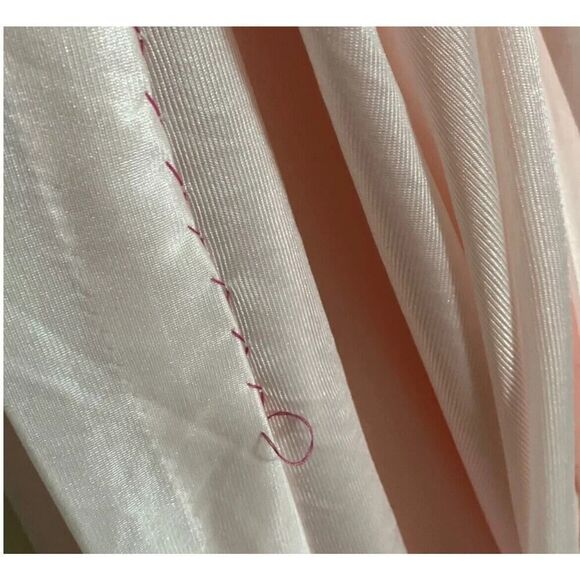 Vintage Victorian Style Light Pink Lace Trim Womens Intimates Slip Night Gown - Picture 8 of 9